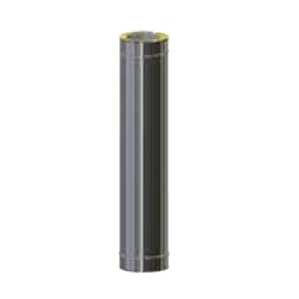Doppelwandige Edelstahlschornstein Längenelement 2000 mm Ø 120 - 200 mm