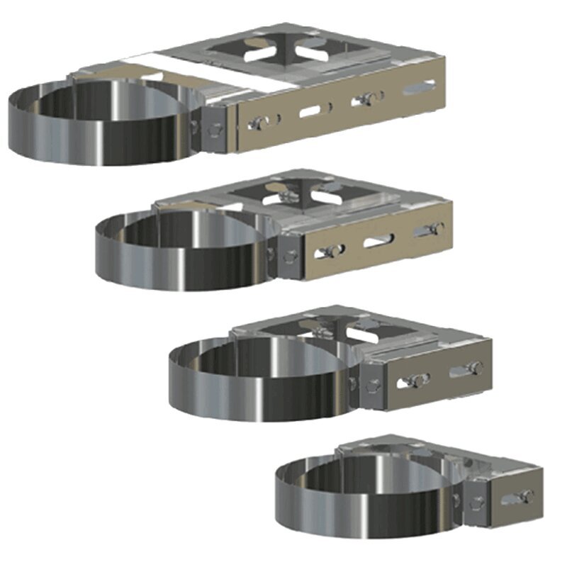 Doppelwandige Edelstahlschornstein Wandhalter verstärkt verstellbar 100 - 400 mm
