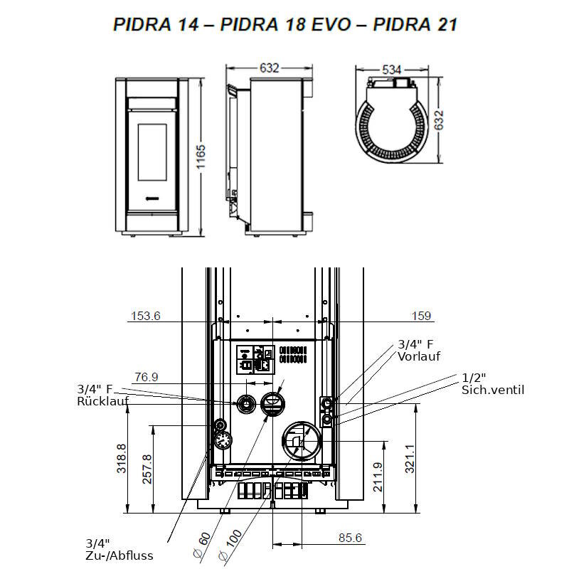 Thermorossi Moma Idra 18 EVO Pelletofen 17,8 kW wassergeführt