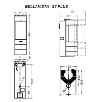 Thermorossi BellaVista S3 Plus Pelletofen 10,9 kW kanalisierbar