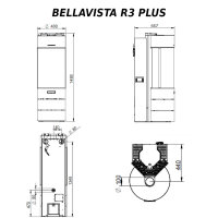 Thermorossi BellaVista R3 Plus Pelletofen 10,9 kW kanalisierbar