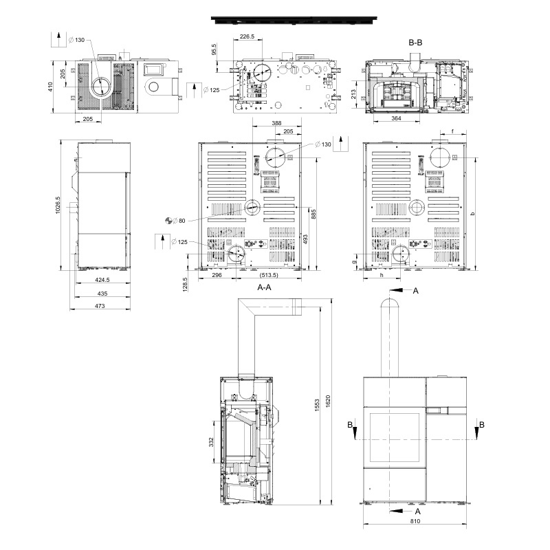 Hybridofen Austroflamm Quadra Duo inkl. gratis WLAN-Modul
