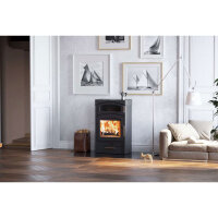 Kaminofen Austroflamm Pallas Back mit Kochplatten 9 kW