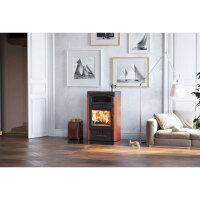 Kaminofen Austroflamm Pallas Back mit Kochplatten 9 kW