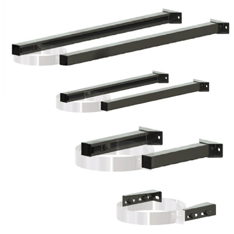 Edelstahlschornstein Verlängerung Verlängerungsschiene für Wandhalter starr 50 mm