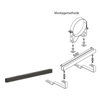 Edelstahlschornstein Querstange für Wandhalter 500...