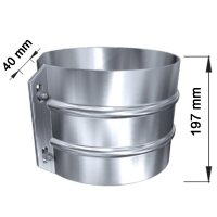 Doppelwandige Edelstahlschornstein Klemmband statisch...