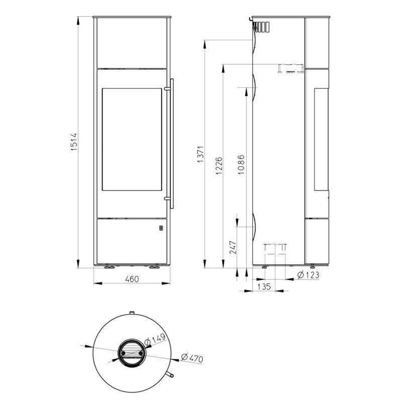 Ausstellungsstück Kaminofen Olsberg Palena Powerblock mit Specksteinabdeckung 5 kW