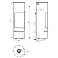 Ausstellungsst&uuml;ck Kaminofen Olsberg Palena Powerblock mit Specksteinabdeckung 5 kW