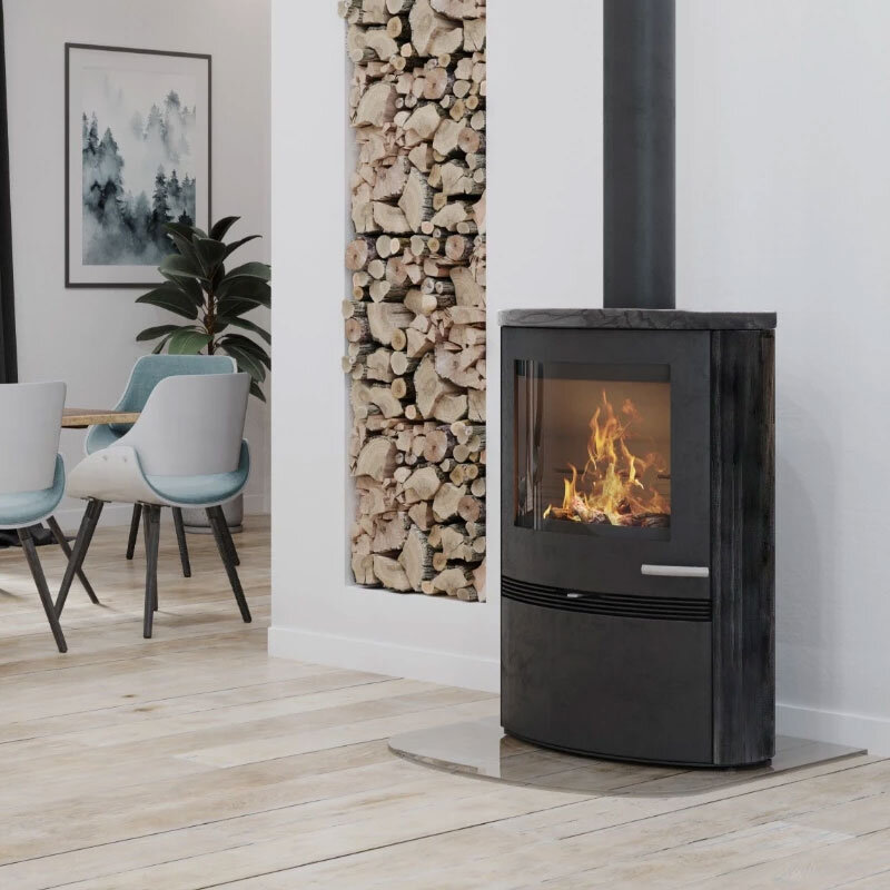 TermaTech TT22HS Kaminofen Black,Sandstein 7,5 kW