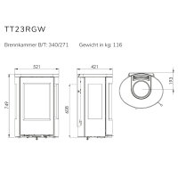 TermaTech TT23RGW Kaminofen Stahl schwarz 5,6 kW