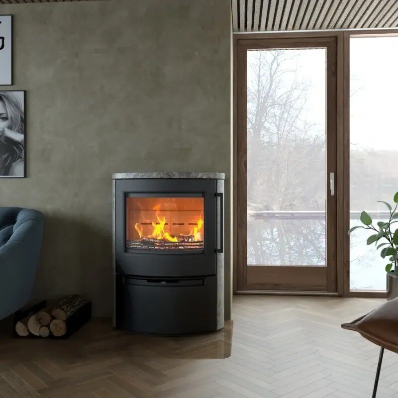 TermaTech TT55RS Kaminofen "Classic" Marmoriert Speckstein 7,5 kW