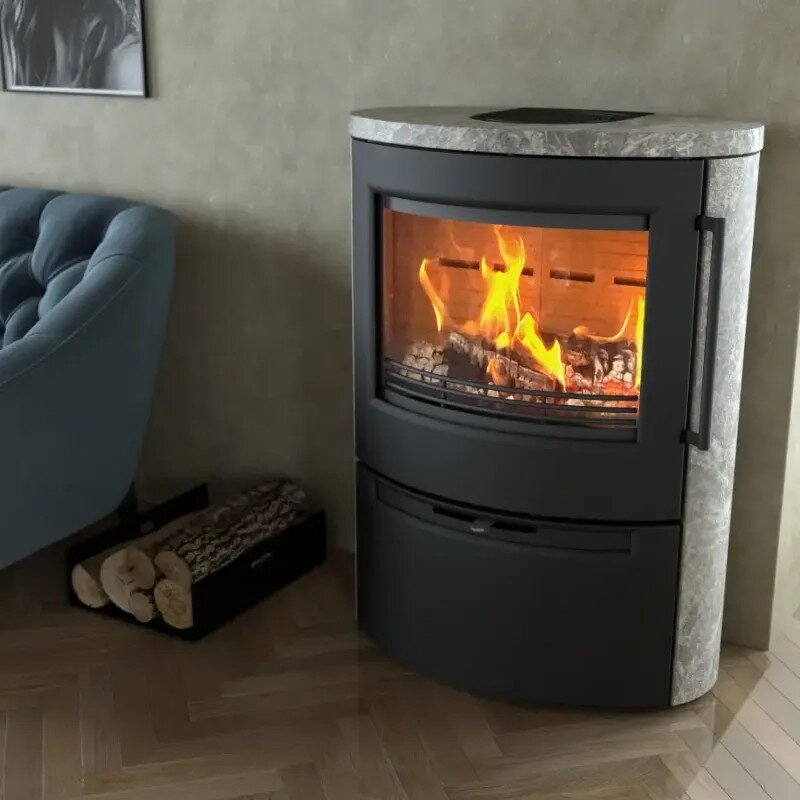 TermaTech TT55RS Kaminofen "Classic" Marmoriert Speckstein 7,5 kW