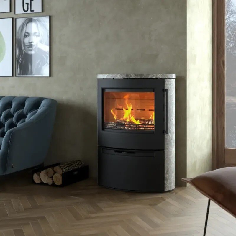 TermaTech TT55RS Kaminofen "Classic" Marmoriert Speckstein 7,5 kW