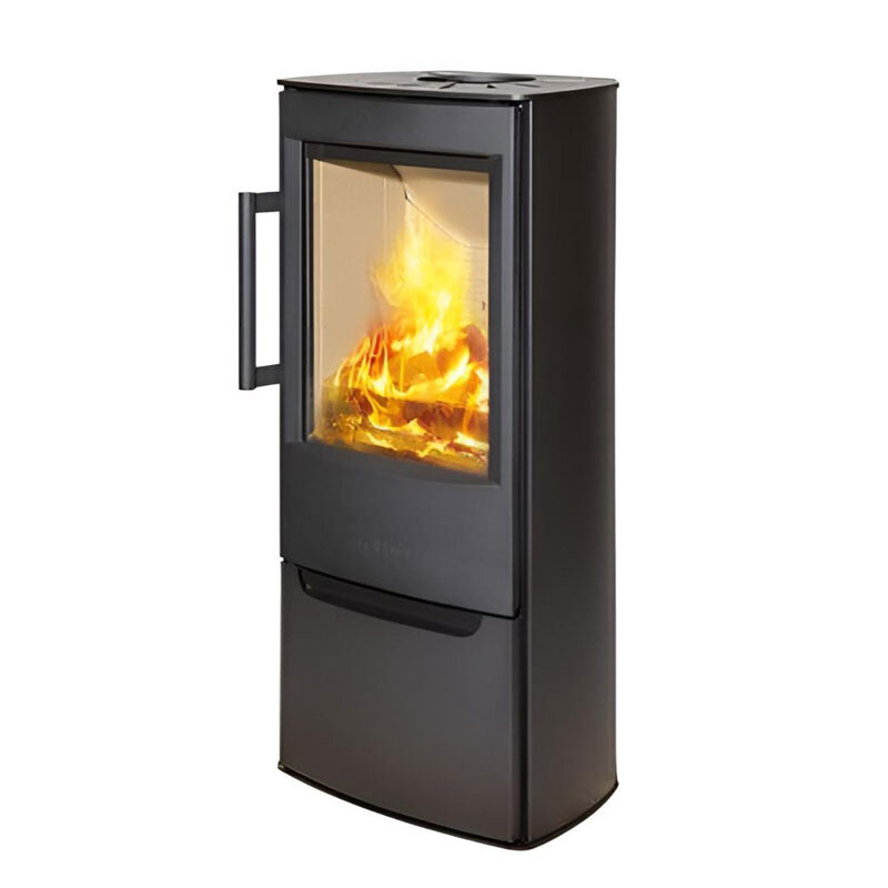 Kaminofen WIKING Miro 4+ 4,9 kW – Schwarz/Grau, Stahl oder Natursteinverkleidung