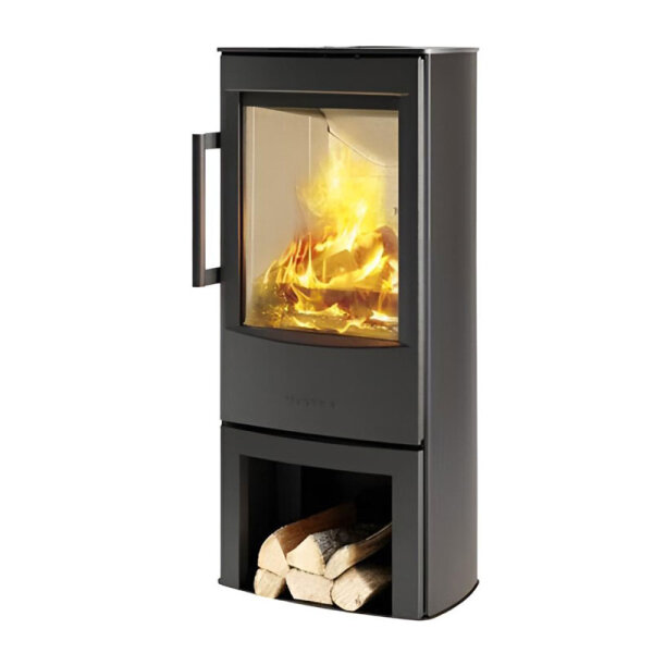 Wiking Miro 4 Kaminofen mit offenem Holzfach 4,9 kW in Schwarz oder Grau