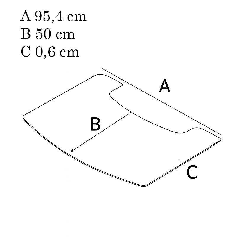 Wiking  Vorlegeplatte, Glas (A 95,4 x B 50 x C 0,6 cm)