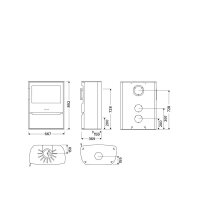 Wiking Maxi 4 Kaminofen mit Holzfachtür oder offenes Holzfach 6,3 kW - in Schwarz & Grau