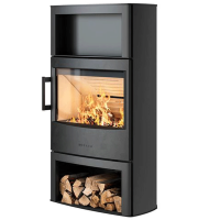 WIKING Maxi 6 Kaminofen Stahl 6,3 kW Holzfachtür oder offenes Holzfach