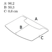 Wiking Vorlegeplatte, Glas  (A 96,2 x B 50,3 x C 0,6 cm)
