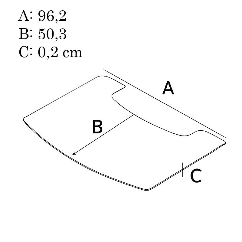 Wiking Vorlegeplatte, Stahl (A 96,2 x B 50,3 x C 0,2 cm), schwarz