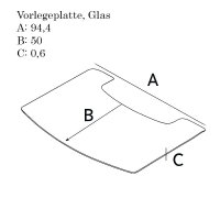 Wiking Vorlegeplatte, Glas (A 94,4 x B 50 x C 0,6 cm)