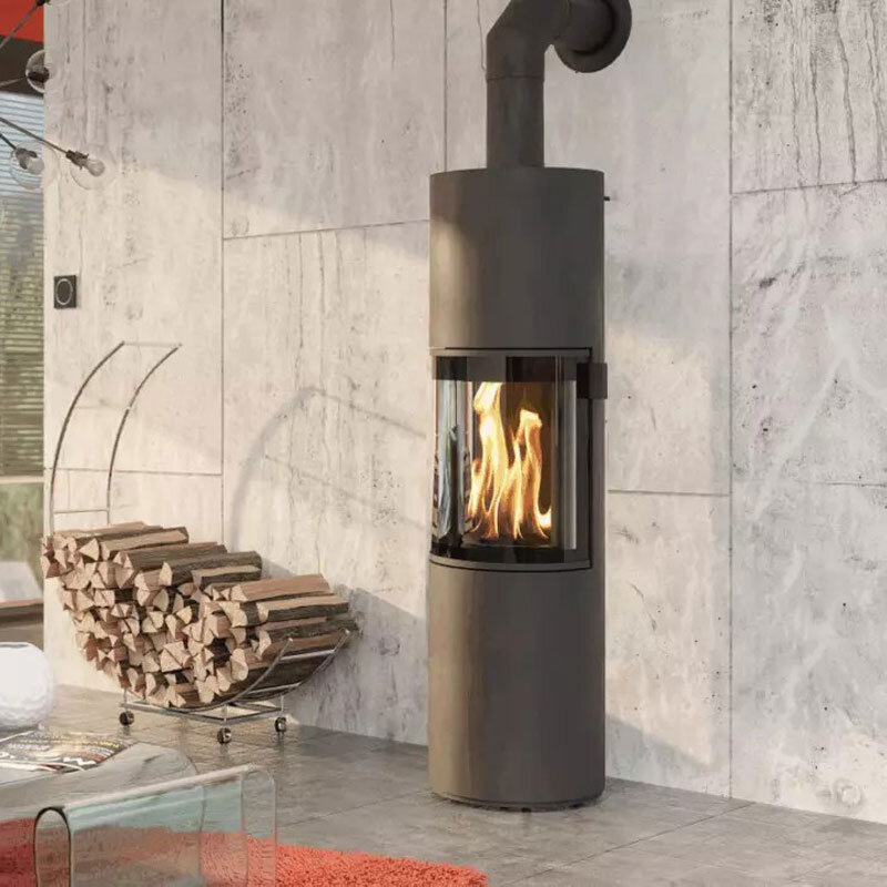 Kaminofen Cera Prego XL 6 kW – 180° Glas, optionaler Power Stone (50 kg)