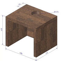 Sockel Braun für Kaminofen Galileo Glas –...
