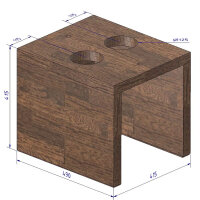 Sockel Braun für Kaminofen Galileo Glas –...