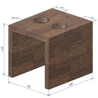 Brauner Sockel für Galileo Glas Kaminofen –...
