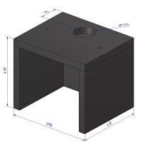 Sockel Schwarz für Kaminofen Galileo Glas –...