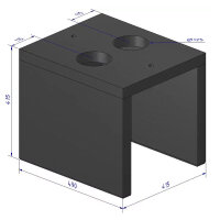 Sockel Schwarz für Kaminofen Galileo Glas –...