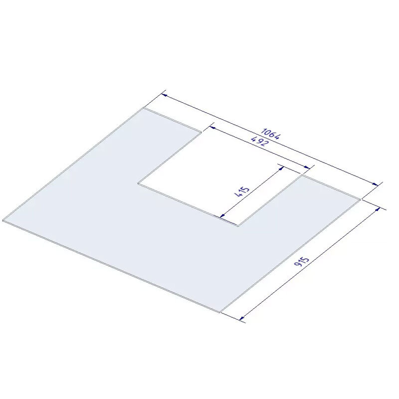 Glasvorlegeplatte für Galileo Glas - nur Verrbindung mit Sockel Braun rechts,links