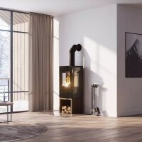 Kaminofen Cera Galileo Glas Schwarz – 3-seitig 5,5 kW