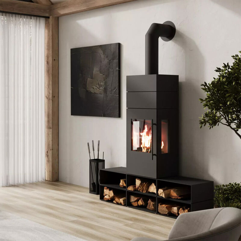Kaminofen Cera Galileo Stahl – 2- oder 3-seitig verglast, 6 kW