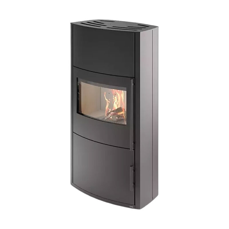 Kaminofen CERA Genius Schwarz – Offenes Holzfach oder mit Holzfachtür, 7 kW