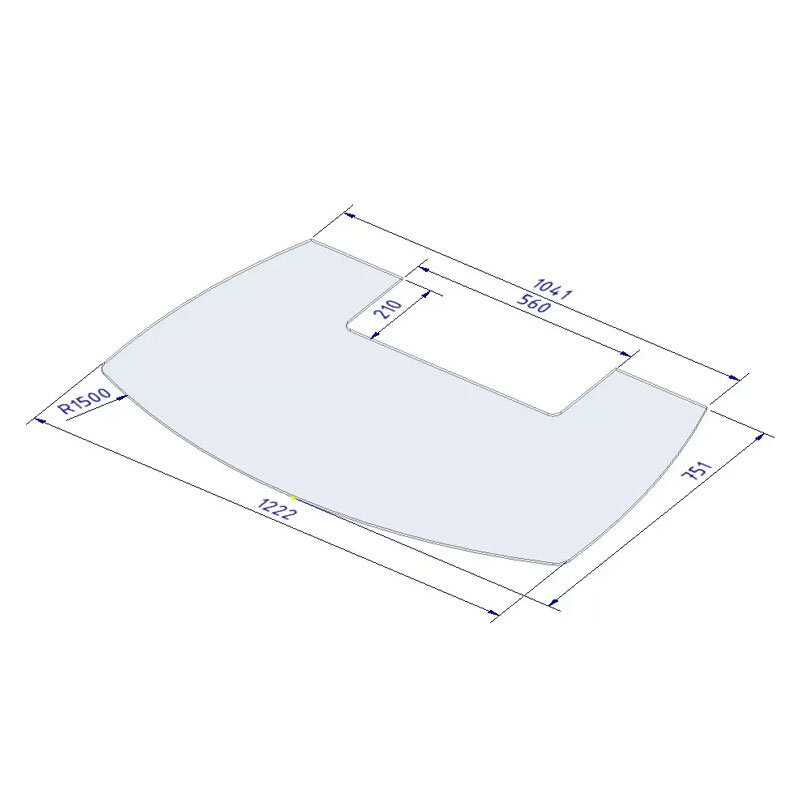 Cera Glasvorlegeplatte zu Genius 6 mm