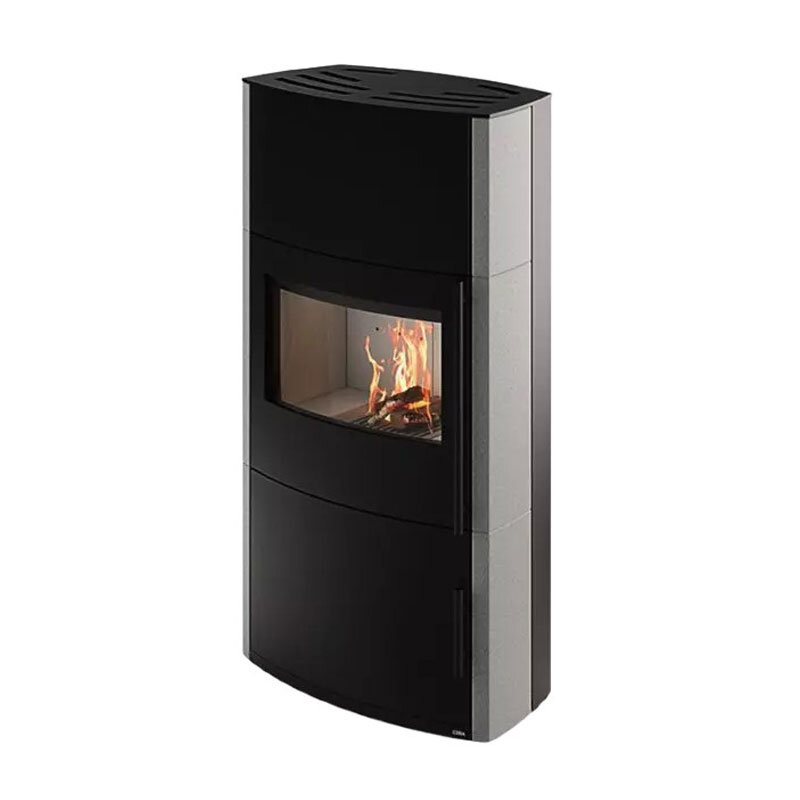 Kaminofen Cera Genius mit Betonverkleidung, mit Holzfachtür – in drei Farben, 7 kW