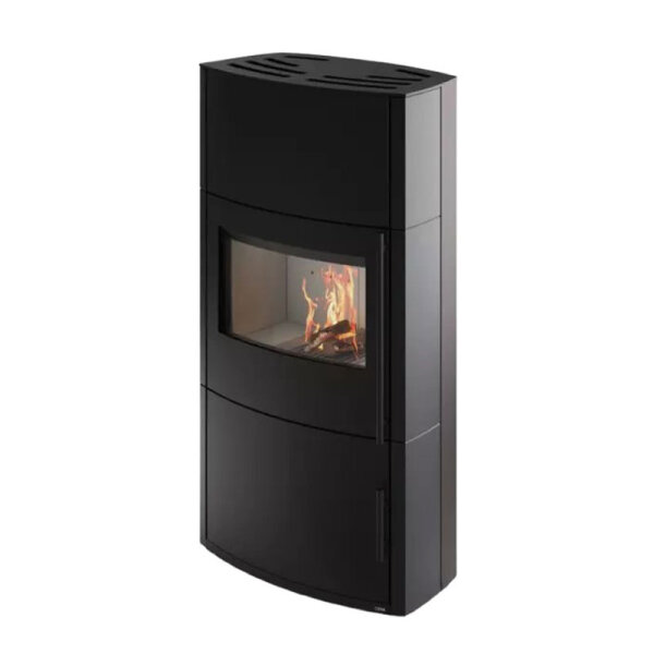 Kaminofen Cera Genius mit Betonverkleidung, mit Holzfachtür – in drei Farben, 7 kW