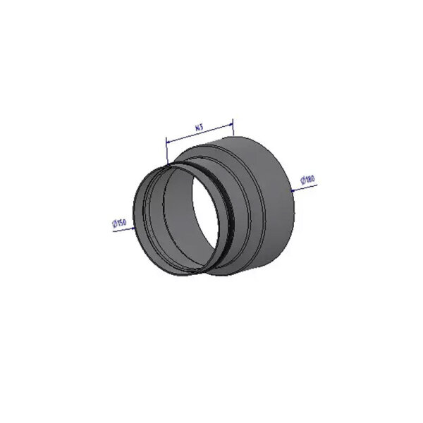 Cera Rauchrohr Reduzierung 180 mm auf 150 mm