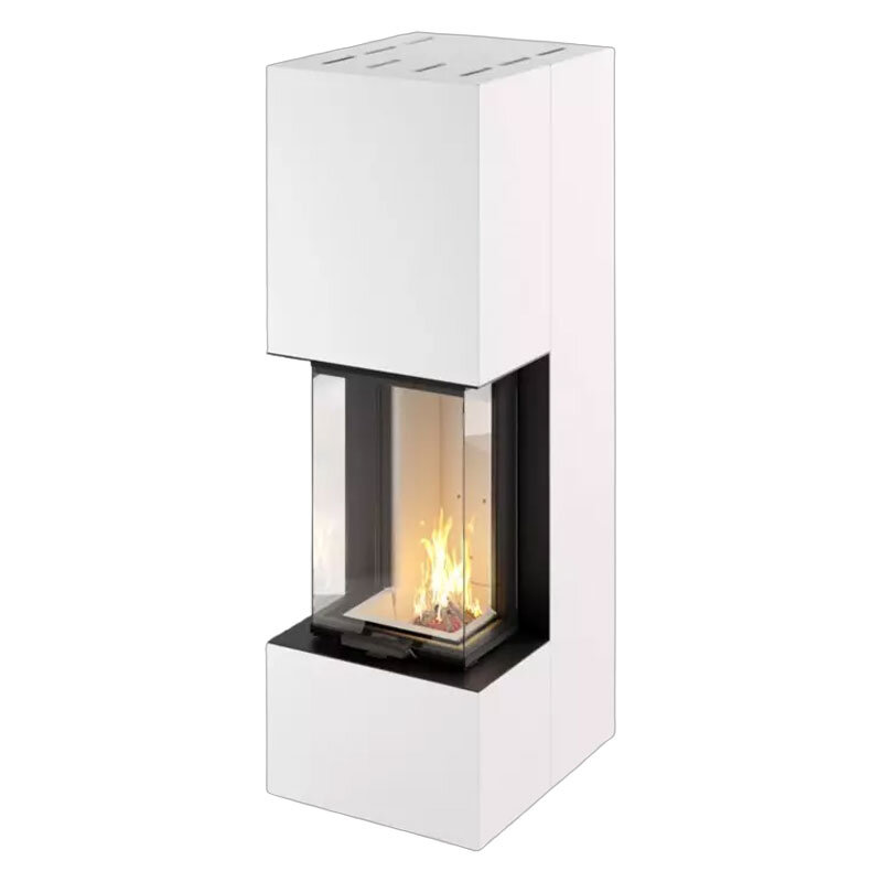 Cera KL1 Kaminanlage – 3-seitig verglast, Stahlverkleidung, 6 kW, in zwei Farben