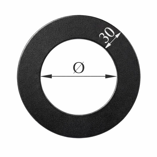 Rauchrohr Ofenrohr Wandblende / Rosette 3 cm Senotherm schwarz