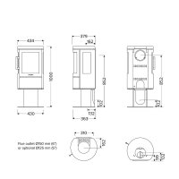 Kaminofen Hwam 2620c mit Autopilot  4,5 kW in Schwarz...