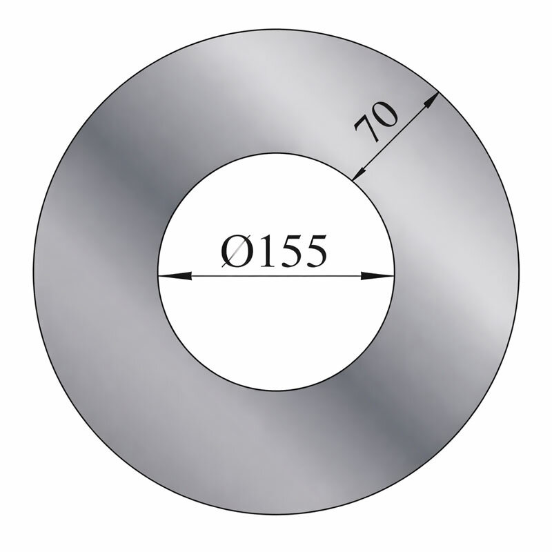 Rauchrohr Ofenrohr Wandblende / Rosette 7 cm Senotherm schwarz 155 mm für DN 150 mm Rohr