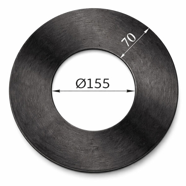 Rauchrohr Ofenrohr Wandblende / Rosette 7 cm Senotherm schwarz 155 mm für DN 150 mm Rohr