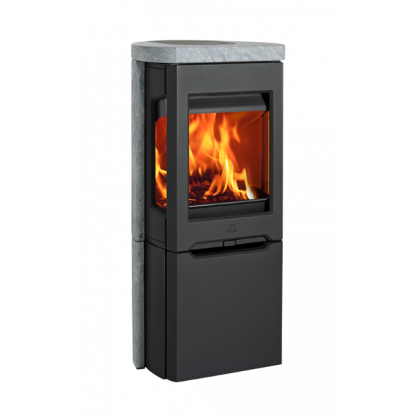 Kaminofen Jøtul F 165 S mit Speckstein und Seitenscheiben 5,5 kW