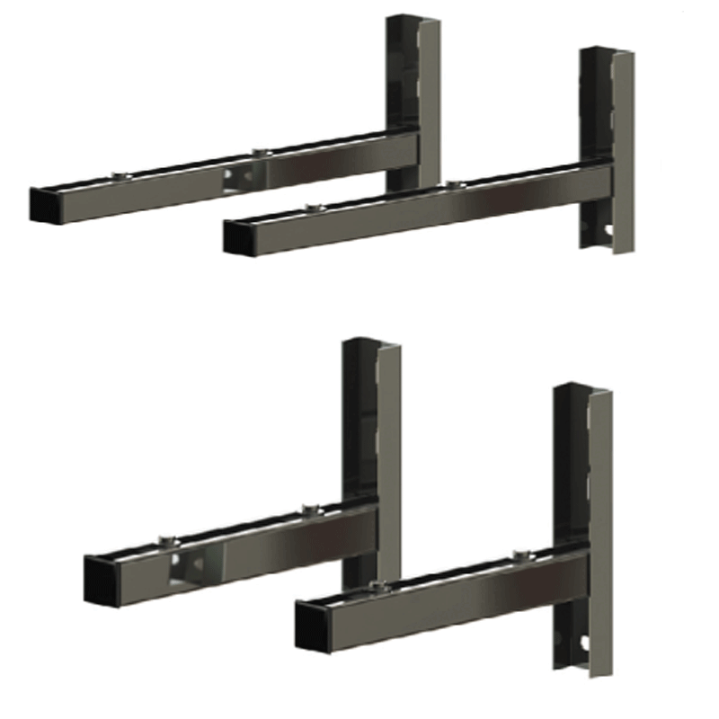 Doppelwandige Edelstahlschornstein Wandstütze WS Länge 325 mm - 475 mm