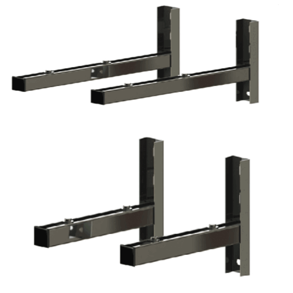 Doppelwandige Edelstahlschornstein Wandstütze WS Länge 325 mm - 475 mm
