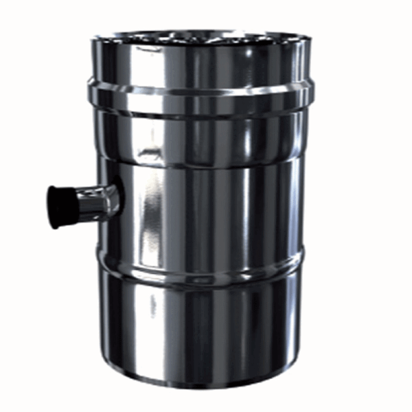 Luft-Abgas-System konzentrisch Edelstahl Längenelement mit Kondensatableiter