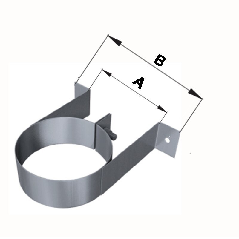 Luft-Abgas-System konzentrisch Edelstahl Wandhalter